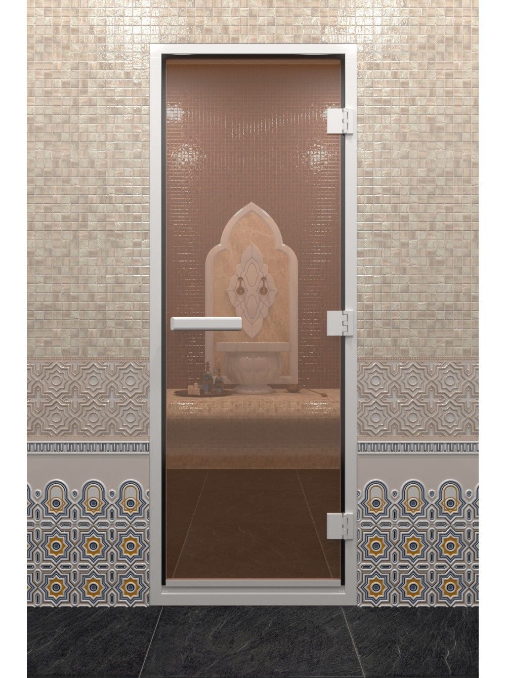 Дверь для хамам Doorwood "Хамам Бронза" 800х1900 мм