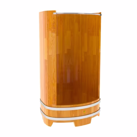 Душевая кабина BentWood лиственница натуральная сращенные ламели 950х1200х2000 мм