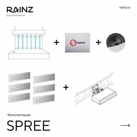 Горизонтальный душ впечатлений Rainz VICHY 4