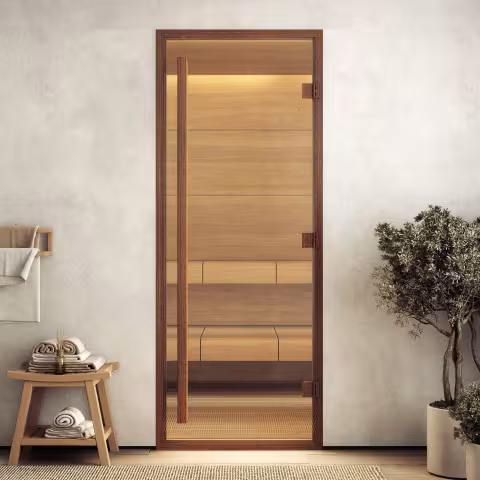 Дверь для хамам Doorwood АРТ Wood 41 Бронза 700х2100 мм