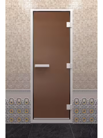 Дверь для хамам Doorwood "Хамам Бронза матовая" 800х1900 мм