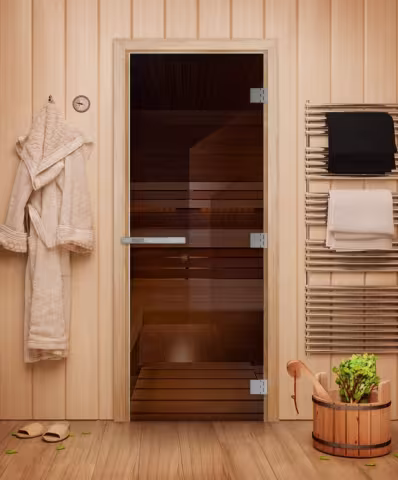 Дверь для бани и сауны Doorwood Эталон Бронза 700х1900 мм