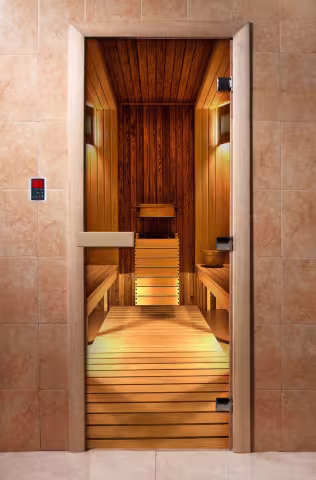 Дверь для бани и сауны Doorwood с фотопечатью A036 700х1900 мм