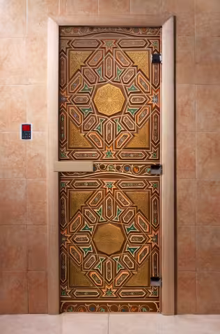 Дверь для бани и сауны Doorwood с фотопечатью A022 800х2000 мм