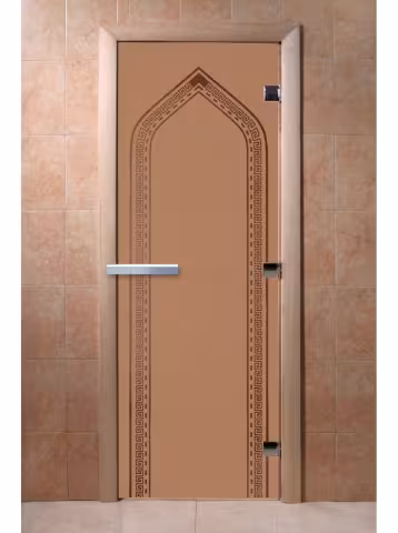 Дверь для бани и сауны Doorwood "Арка бронза матовая" 800х1900 мм