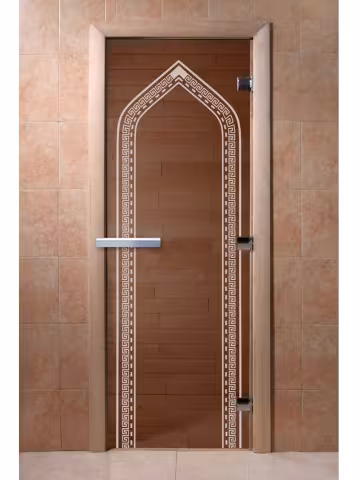 Дверь для бани и сауны Doorwood "Арка бронза" 700х2100 мм