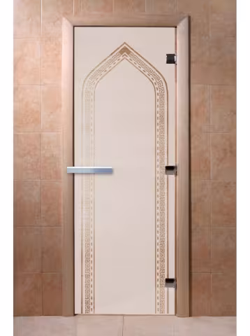 Дверь для бани и сауны Doorwood "Арка сатин" 600х1900 мм