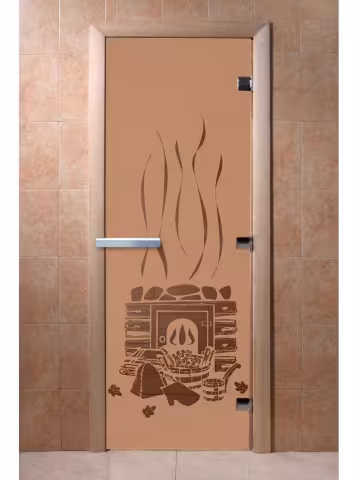 Дверь для бани и сауны Doorwood "Банька бронза матовая" 800х1800 мм
