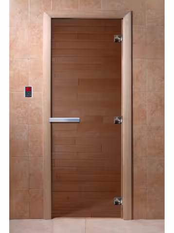 Дверь для бани и сауны Doorwood "Бронза" 600х1900 мм