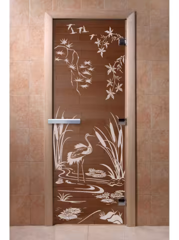 Дверь для бани и сауны Doorwood "Камышовый рай бронза" 700х1700 мм