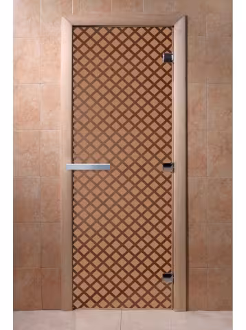 Дверь для бани и сауны Doorwood "Мираж бронза матовая" 800х1900 мм