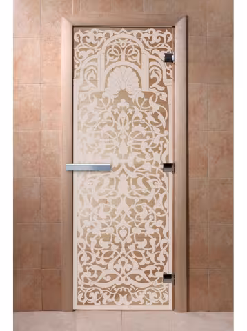 Дверь для бани и сауны Doorwood "Флоренция сатин" 800х1900 мм