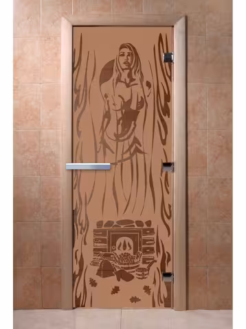 Дверь для бани и сауны Doorwood "Горячий пар бронза матовая" 600х1900 мм