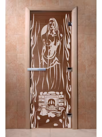 Дверь для бани и сауны Doorwood "Горячий пар бронза" 600х1800 мм