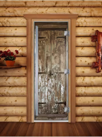 Дверь для бани и сауны Doorwood Престиж Фотопечать А028 700х1900 мм