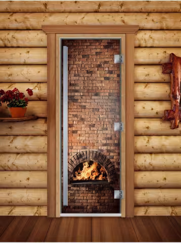 Дверь для бани и сауны Doorwood Престиж Фотопечать А042 700х1900 мм