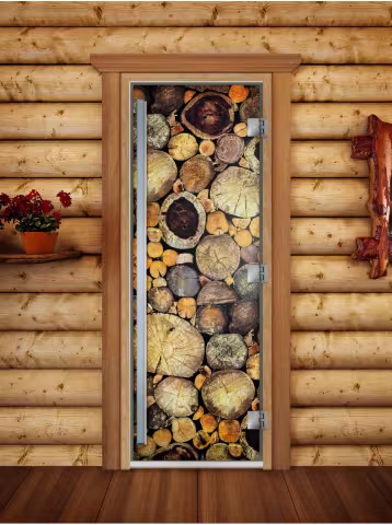 Дверь для бани и сауны Doorwood Престиж Фотопечать А047 800х2000 мм