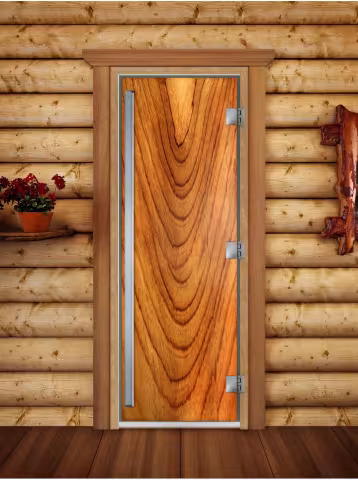 Дверь для бани и сауны Doorwood Престиж Фотопечать А050 800х2000 мм