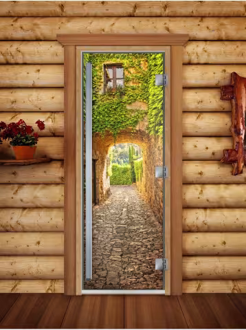 Дверь для бани и сауны Doorwood Престиж Фотопечать А072 800х2000 мм