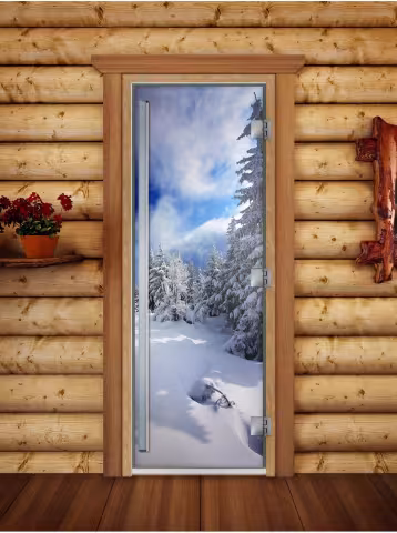 Дверь для бани и сауны Doorwood Престиж Фотопечать А081 800х2000 мм