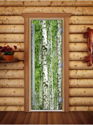 Дверь для бани и сауны Doorwood Престиж Фотопечать А084 700х1900 мм