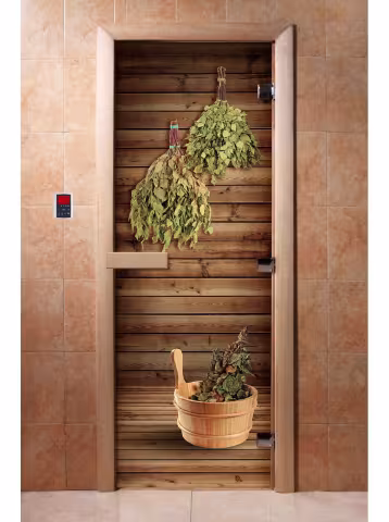 Дверь для бани и сауны Doorwood с фотопечатью A004 700х1900 мм
