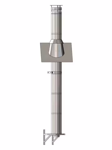 Дымоход Schiedel Kerastar (настенный монтаж) 5,3 метра, диаметр 250мм