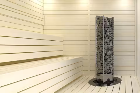 Электрическая печь Sawo Tower вертикальная, круглая, с пультом, 8 кВт, TH5-80NB-P