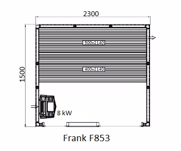 Готовая финская сауна Frank F853