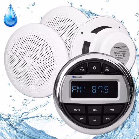 Комплект влагостойкой акустики для бани, сауны и хамама AQUA Music СН525 3