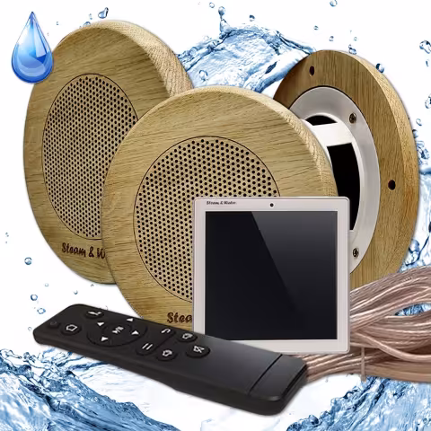 Комплект влагостойкой акустики Steam&Water Sauna Standart Sensor SW 3 White (круглая решетка)