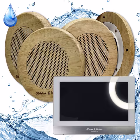Комплект домашней акустической системы с караоке-усилителем Steam&Water SOUND SAUNA R4