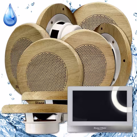 Комплект домашней акустической системы с караоке-усилителем Steam&Water SOUND SAUNA R8
