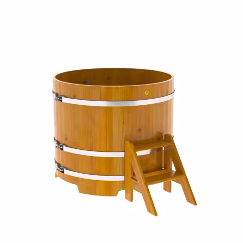 Купель круглая BentWood лиственница натуральная рустик 1170х1200 мм