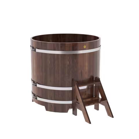 Купель круглая BentWood лиственница морёная премиум 1170х1100 мм