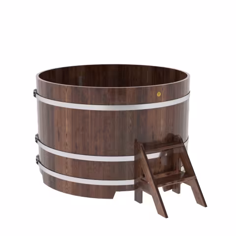 Купель круглая BentWood лиственница морёная премиум 1500х1000 мм