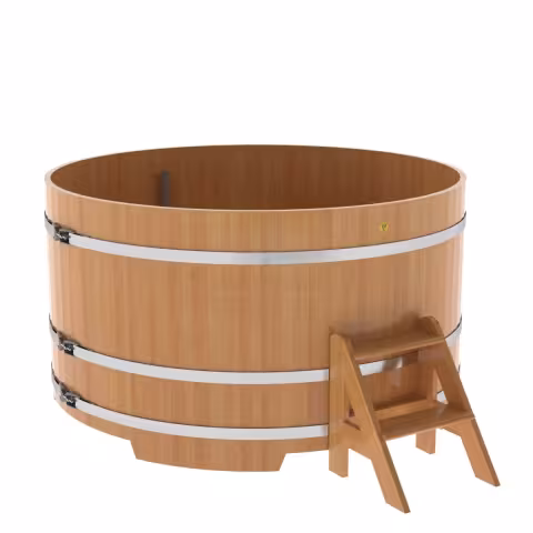Купель круглая BentWood лиственница натуральная премиум 1800х1000 мм