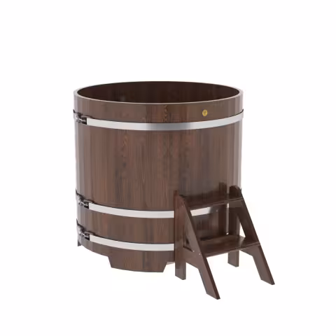 Купель круглая BentWood дуб морёный 1170х1100 мм