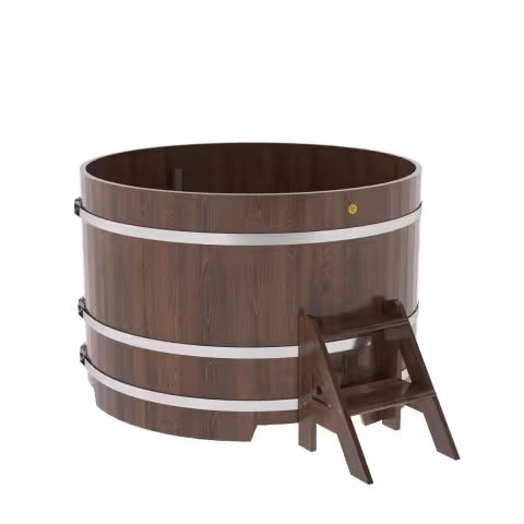 Купель круглая BentWood дуб морёный 1500х1000 мм