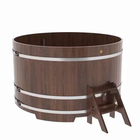 Купель круглая BentWood дуб морёный 1800х1100 мм