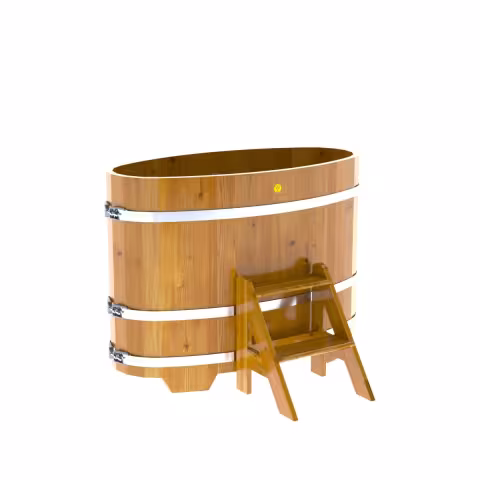Купель овальная BentWood из лиственницы овальная, натуральная рустик 690х1310х1000 мм