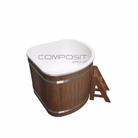 Купель Composit Угловая 1,3х1,3 H=1,1м термоясень