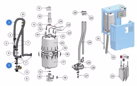 Запчасти для HygroMatik CompactLine C58 (5) B-2304257 Электромагнитный клапан, с сервоуправлением, прямого действия, 0,2-10 бар, 3,3 л/мин., до 05/14