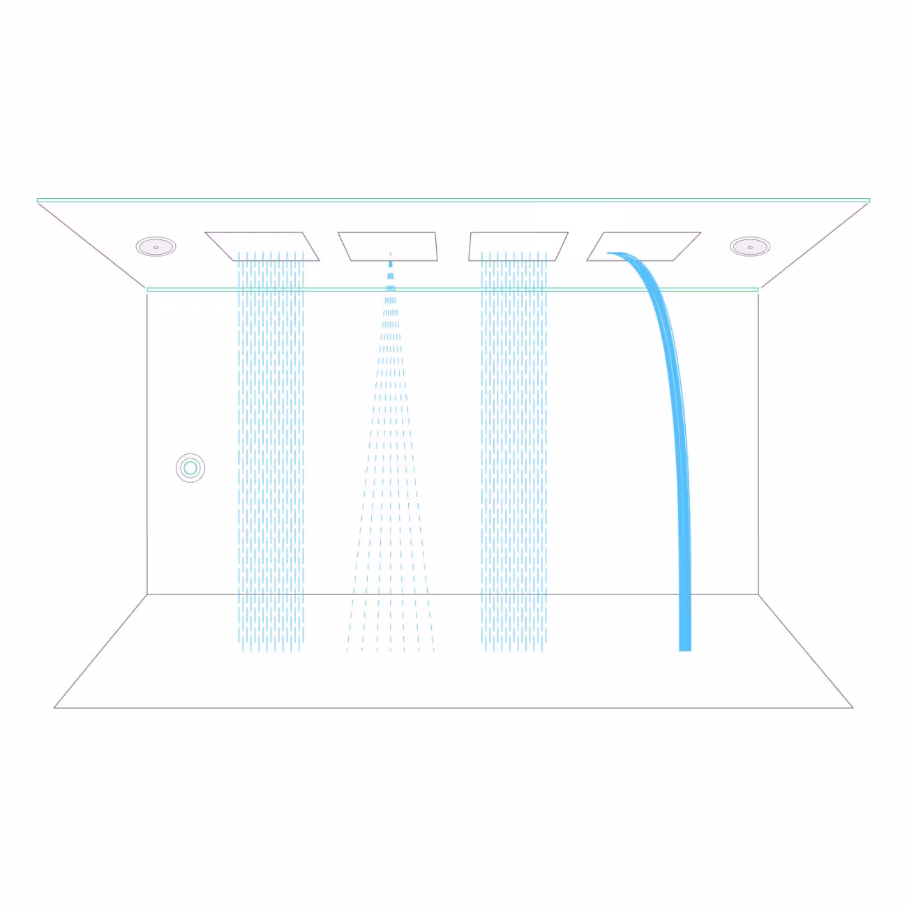 Туннель впечатлений RAINZ TUNNEL7+ (7 станций, 5 боковых, Бизнес пакет, 5 ароматов в комплекте)