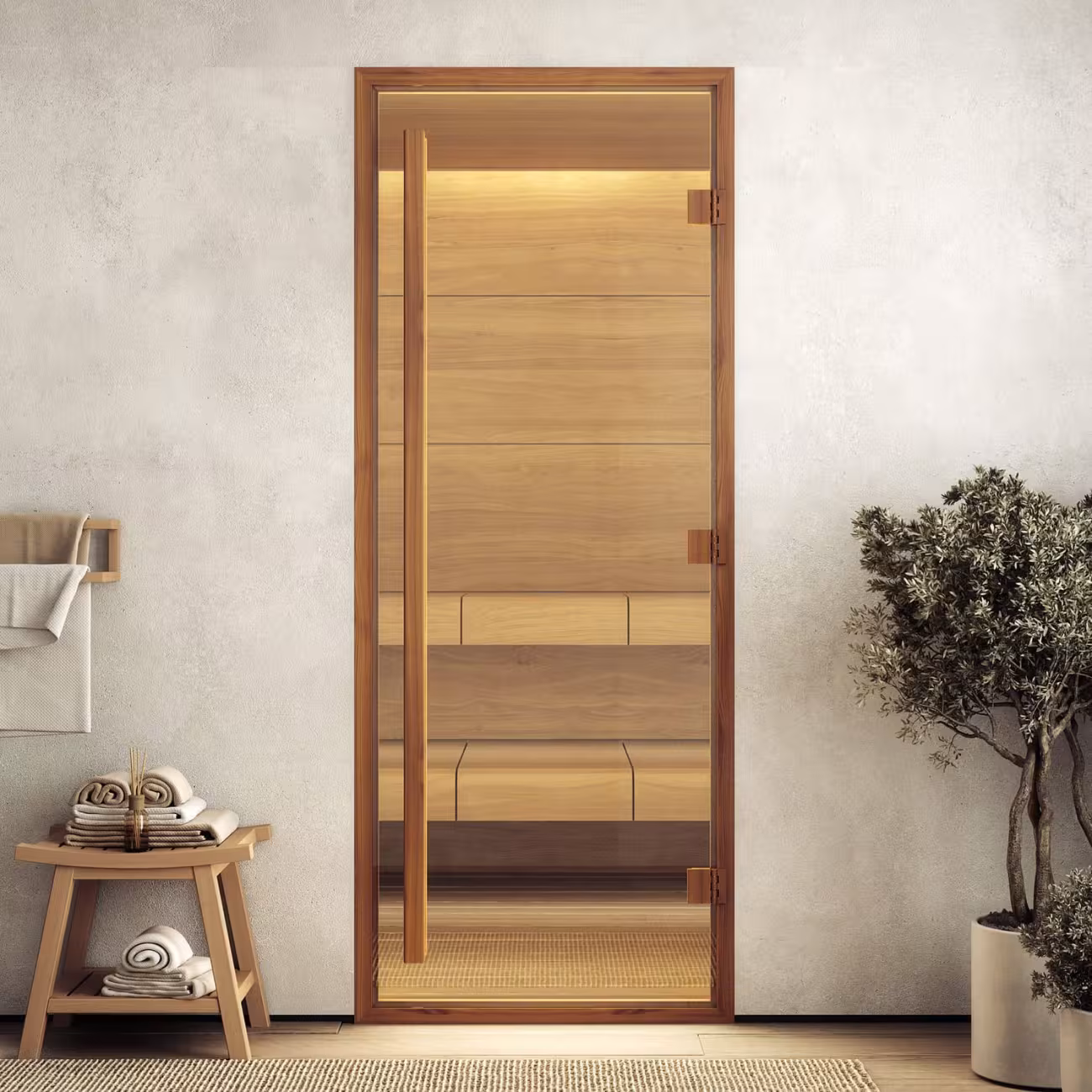 Дверь для хамам Doorwood АРТ Wood 26 Бронза 700х1900 мм