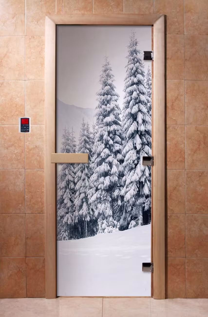 Дверь для бани и сауны Doorwood с фотопечатью A091 700х1900 мм