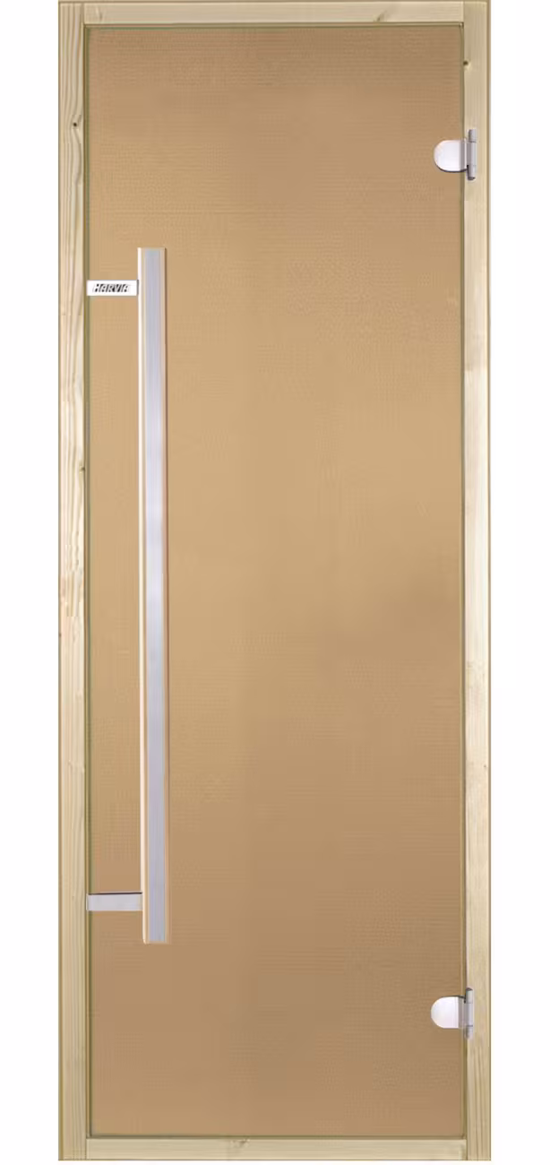 Дверь стеклянная Harvia STG 70x190 бронза сосна длинная ручка 1 метр