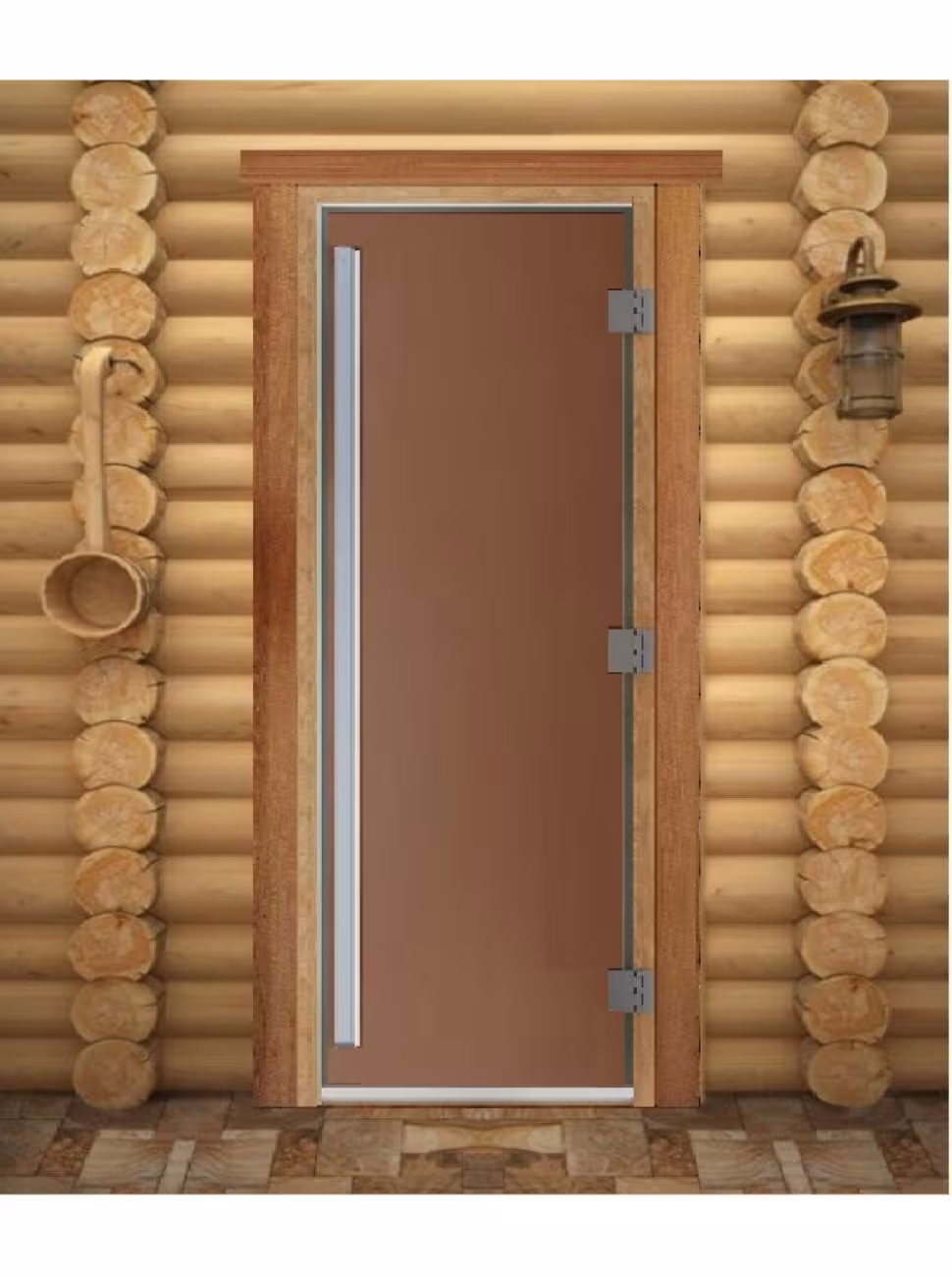 Дверь для бани и сауны Doorwood Престиж PRO (Стекло 10мм) бронза матовая 700х1900 мм