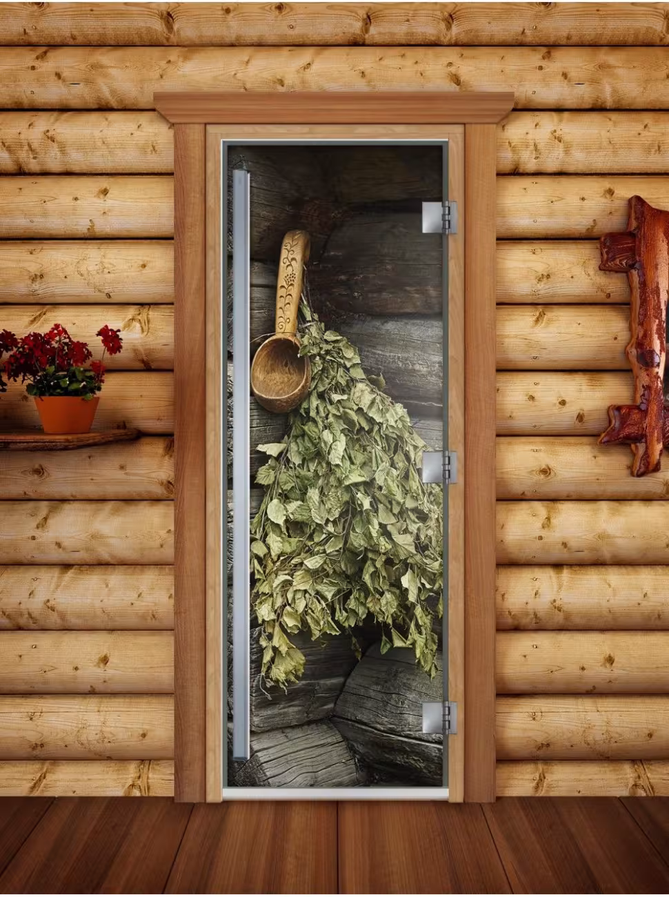 Дверь для бани и сауны Doorwood Престиж Фотопечать А003 800х2000 мм