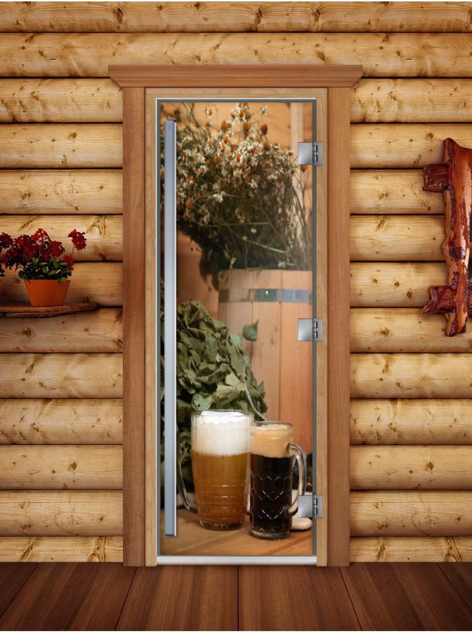 Дверь для бани и сауны Doorwood Престиж Фотопечать А017 800х2000 мм